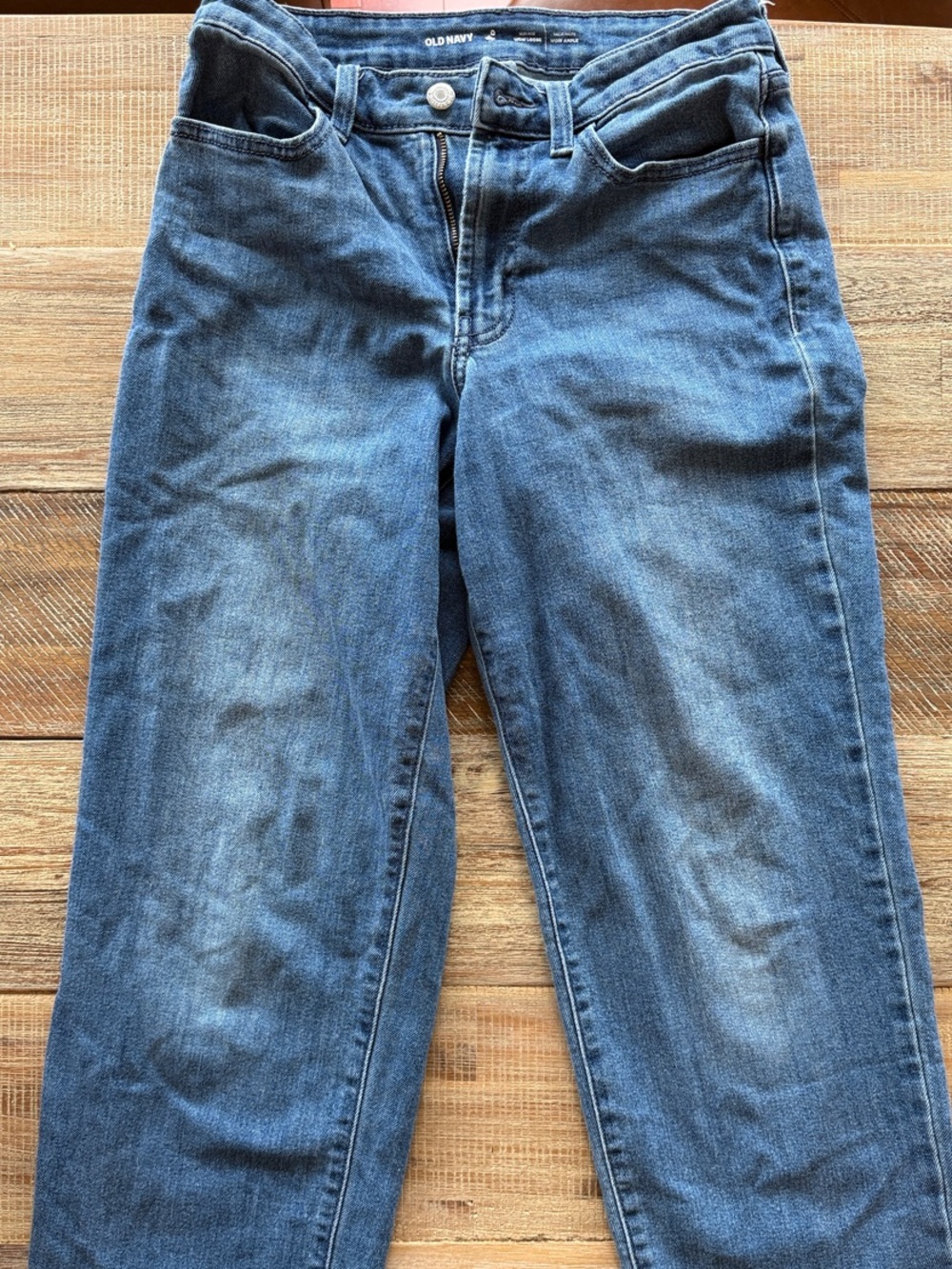 Old Navy Medium Blue Straight-Leg Jeans